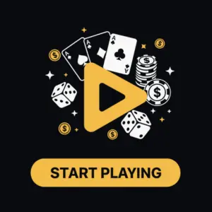 Menace Casino start playing with gambling icons and dice
