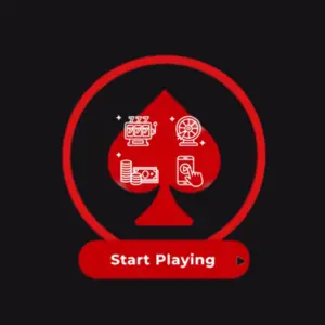 The Placebet Casino "Start Playing" button shows a spade symbol with icons of casino games and a phone, encouraging users to begin playing.