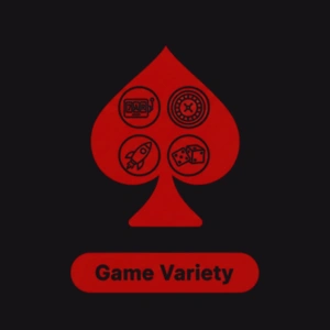 PlaceBet logo with icons representing slot machine, coin, rocket, and dice, with the text "Game Variety" beneath.

Payment options: Check if the casino supports your currency and preferred method.